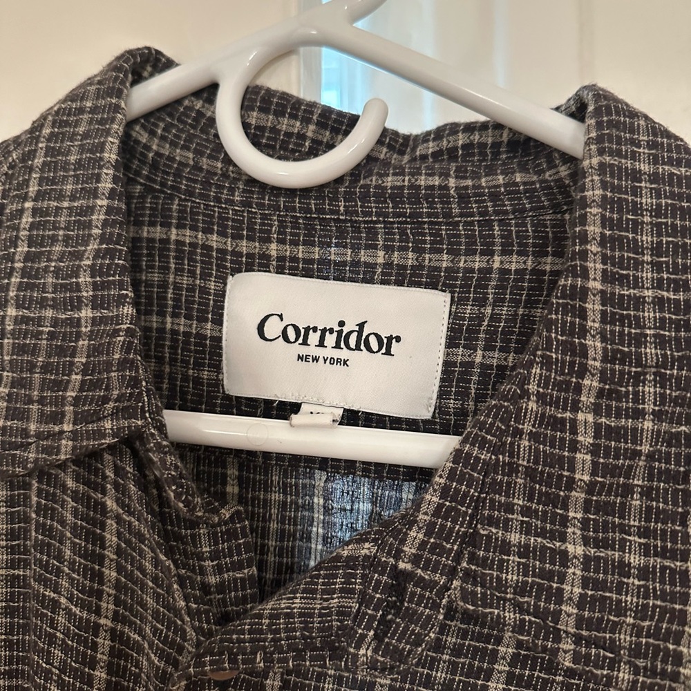 Corridor Black Knit Button Down